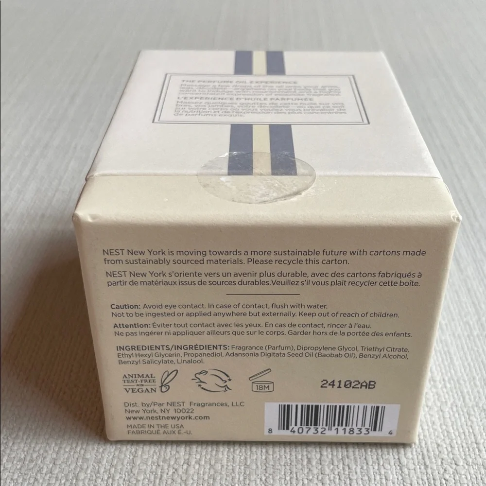 NEST New York Madagascar Vanilla fragrance Oil 1oz